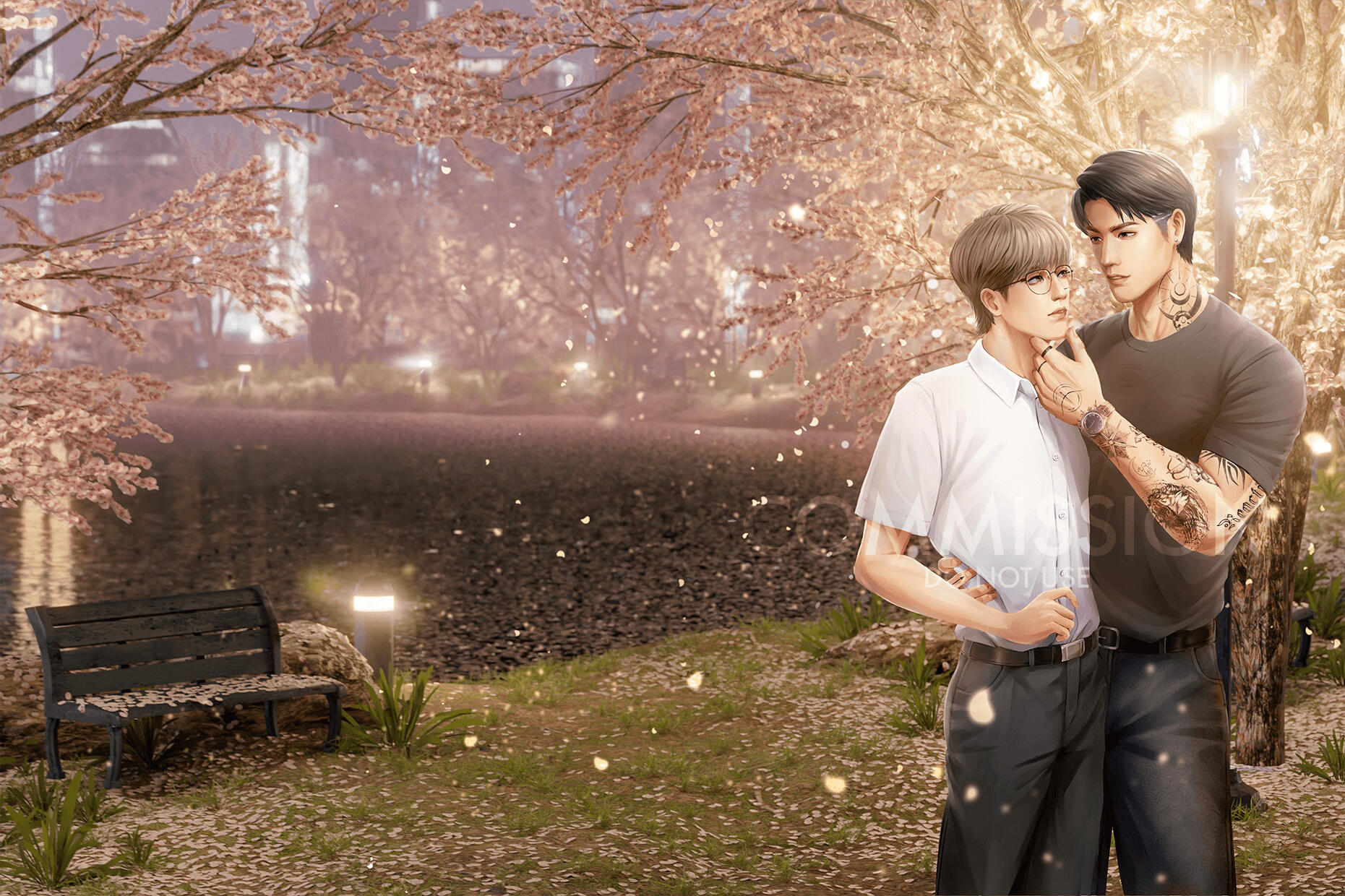 Novel Cover: Knee-Up, Full Color, Full CG