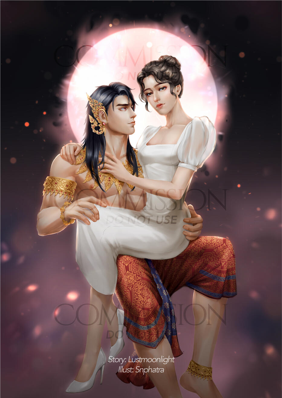 Novel Cover: Full Body, Full Color, Painted Background, Full Costume